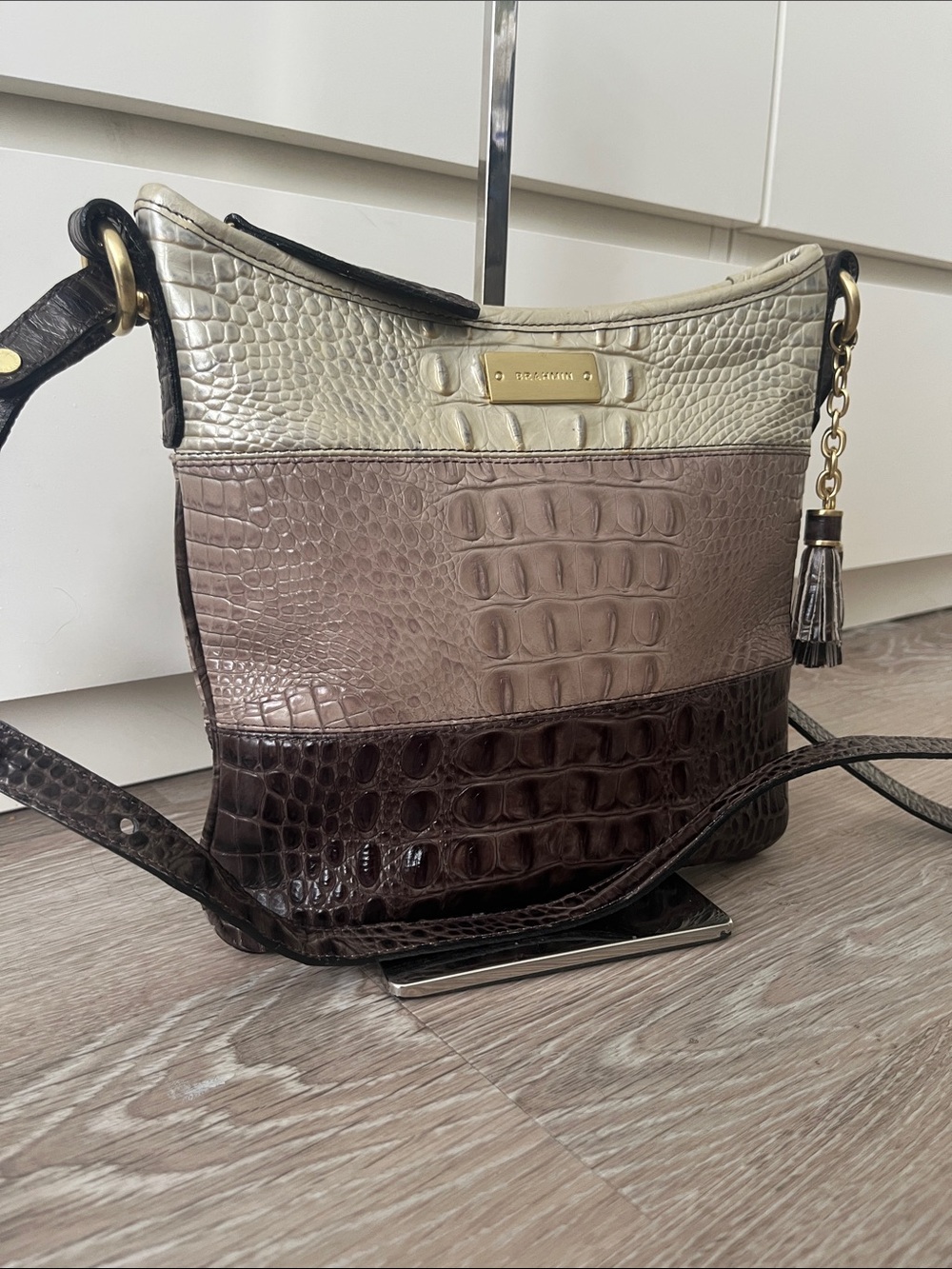 Vintage Brahmin Jody Crossbody Bag Tricolor Vineyard